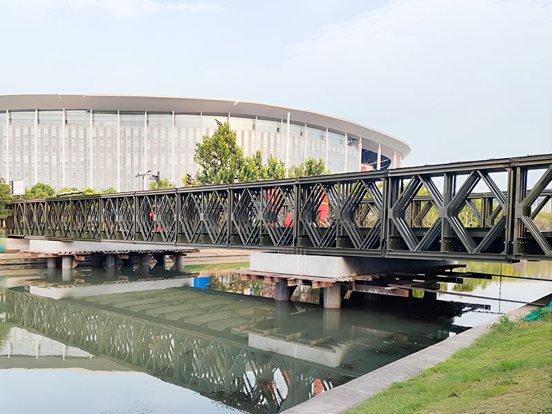 CB 200 Bailey Köprüsü Dört Sıralı Tek Katmanlı Güçlendirilmiş Bailey Köprüsü