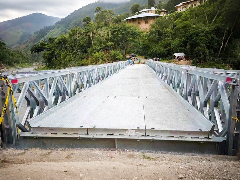 CB 100 Bailey Köprüsü Çift Sıralı Tek Katlı Özel Galvanizli Bailey Köprüsü